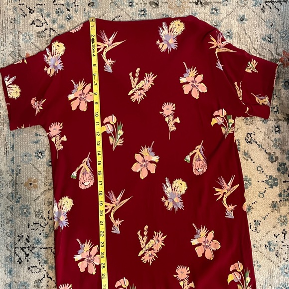 Madewell Red Tropical Print Floral Dress Medium - Picture 11 of 15
